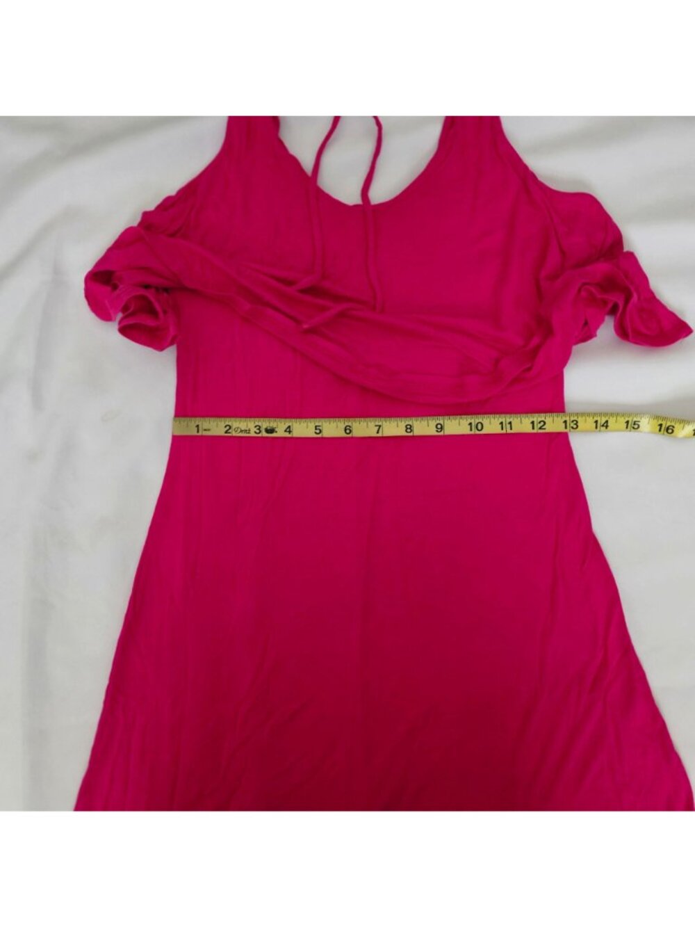 Rolla Coster Pink Sleeveless Flowy Ruffle Overlay Bodice Maxi Dress Womens Small - Picture 7 of 8